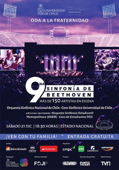 El concierto tendrá lugar el próximo 21 de diciembre en el Estadio Nacional a partir de las 18.30 horas.